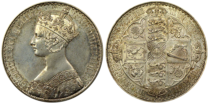 1847年 イギリス ゴシッククラウン銀貨 | 偽造品の見分け方 | Coin