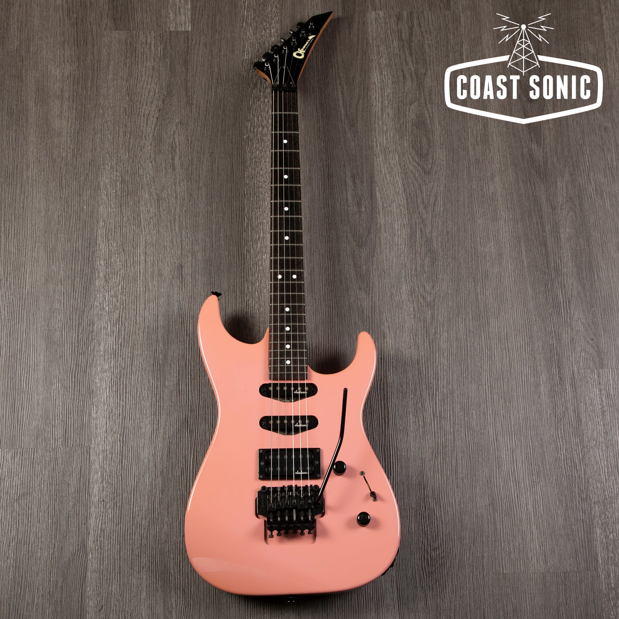 1990 Charvel by Jackson DK-065-SSH Model 3 Superstrat Shell Pink made