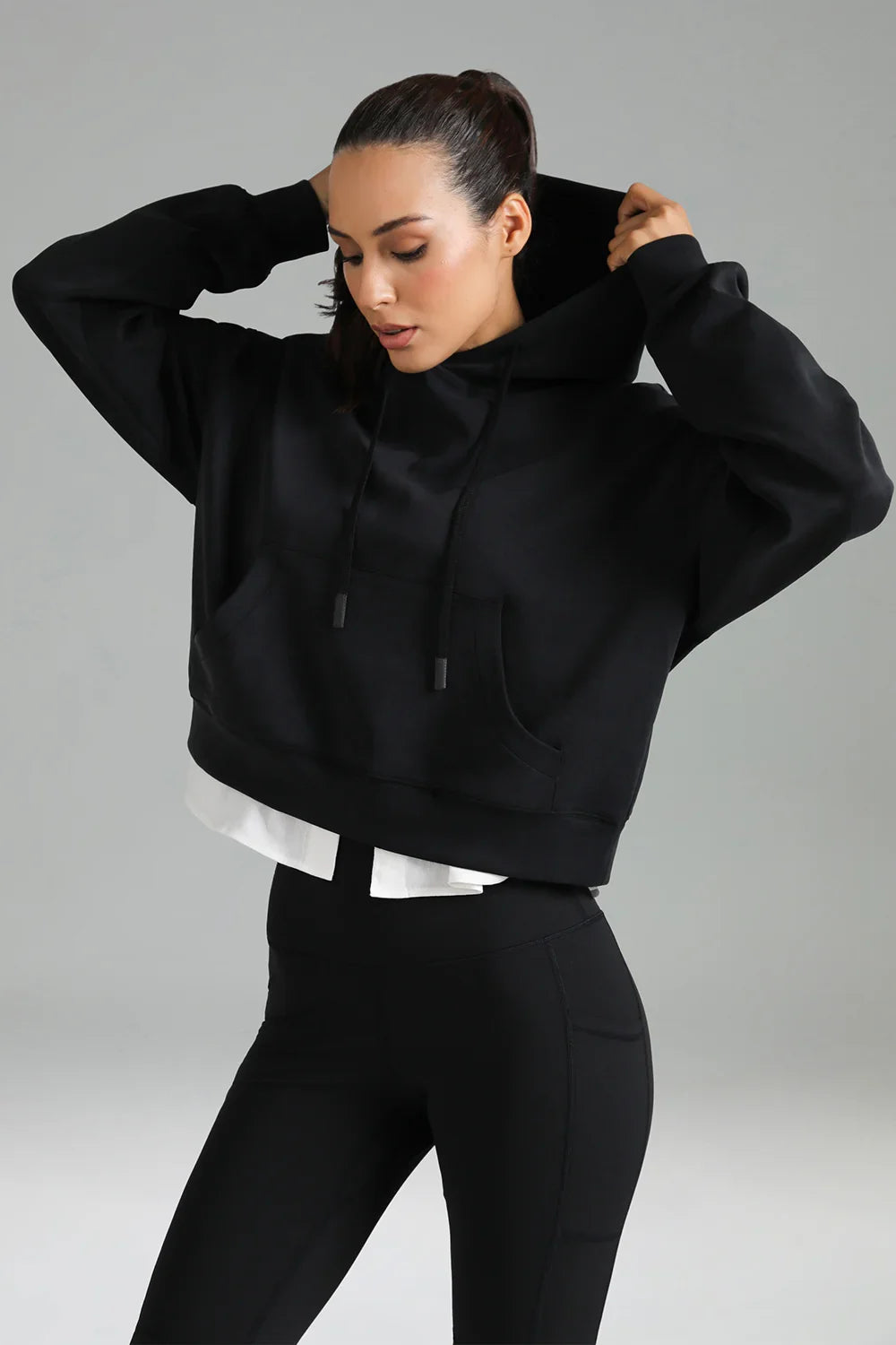 Velvra Modal Cropped Pullover Hoodie – Colorfulkoala