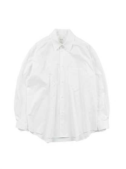 FINX COTTON TWILL REGULAR COLLAR SHIRTS｜WHITE – Cornier