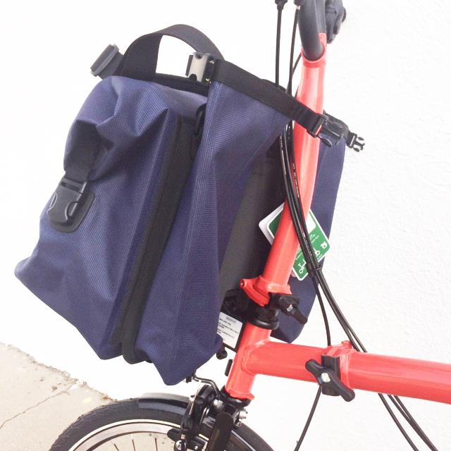 Brompton Navy Borough Waterproof Front Bag Large | Cycle To-Go