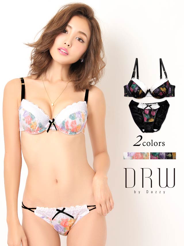 キラキラ*ラメ入りチュール×レトロな雰囲気のローズブラジャー