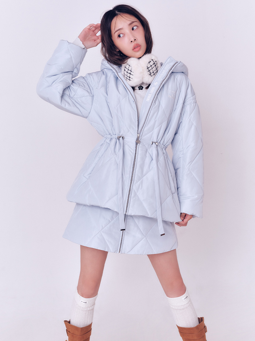 LILY BROWN×MARY QUANT】デイジーモチーフファーイヤーマフラー