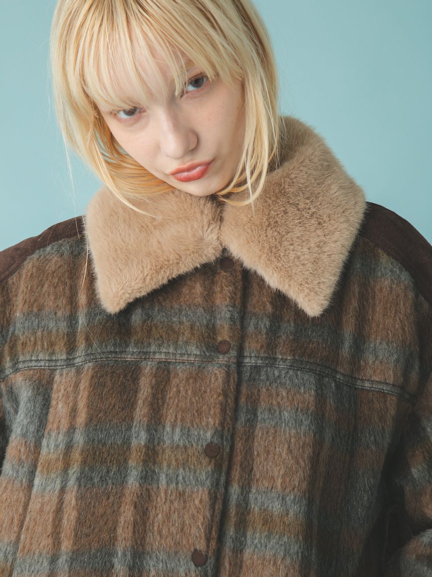 2WAYエコファーカラーシャツコート(ジャケット)｜アウター｜FURFUR