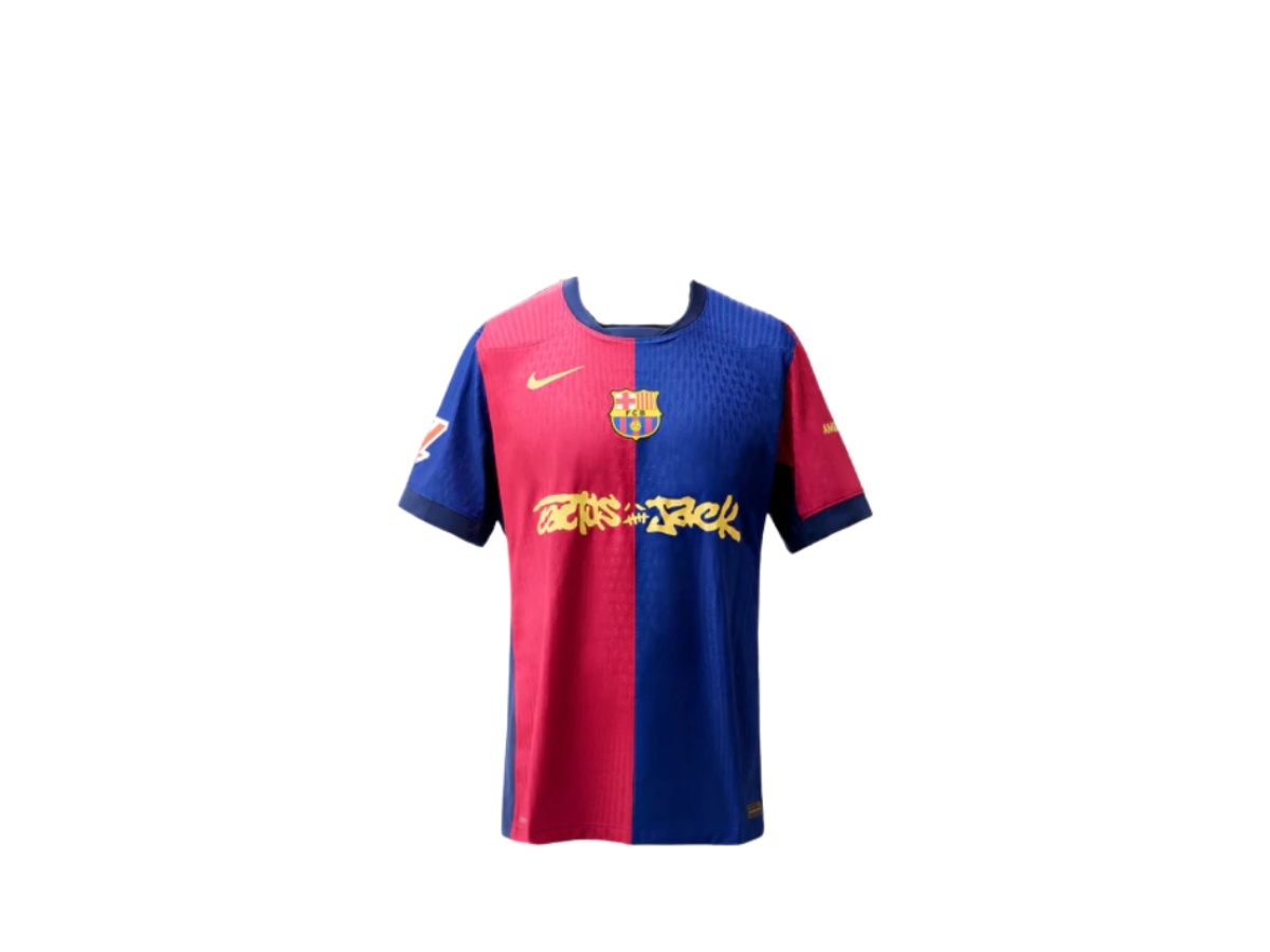 Nike FC Barcelona X Travis Scott jersey 24/25 Men's Kit Blue Scarlet