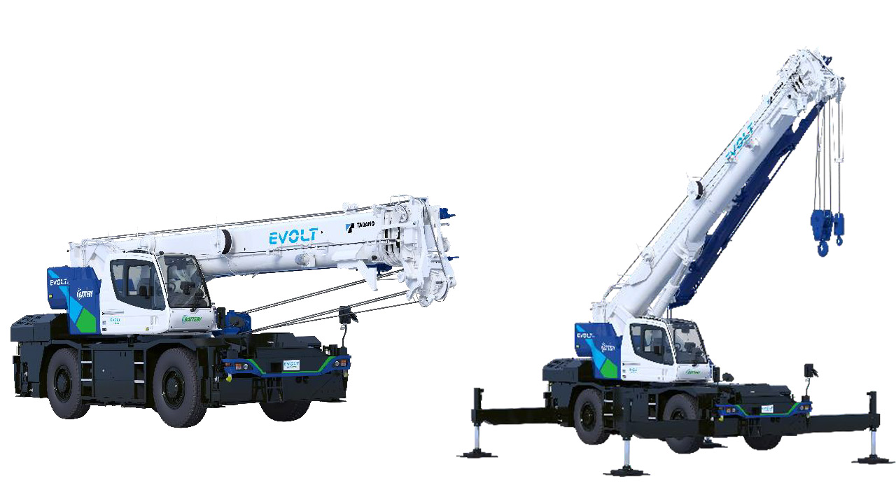 タダノのラフテレーンクレーン「EVOLT eGR-250N」、汎用性の高い吊上げ