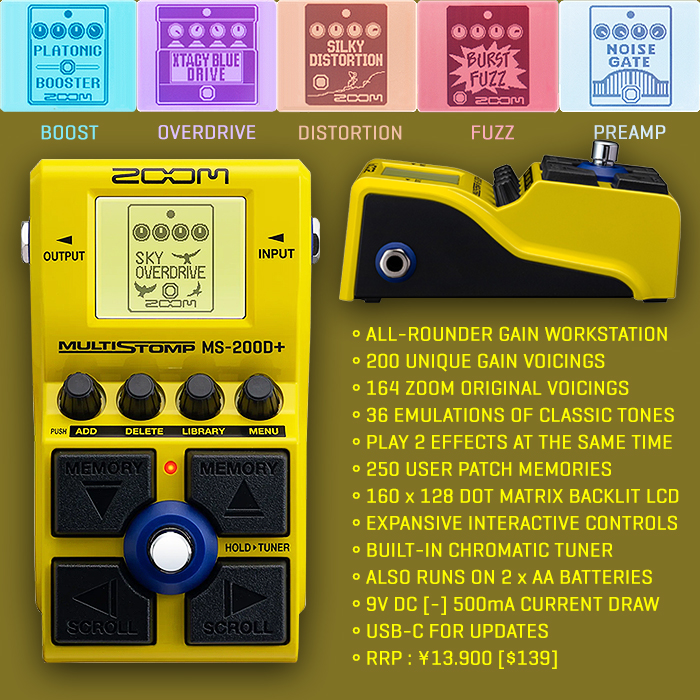 Guitar Pedal X - GPX Blog - Zoom release a compelling 200-Flavours