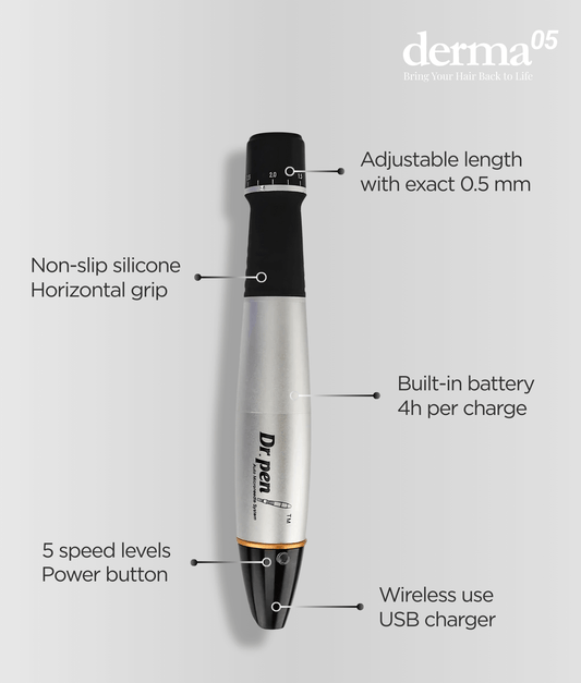 Dr. Pen A1 with 20x extra 12-needle cartridges Derma05™