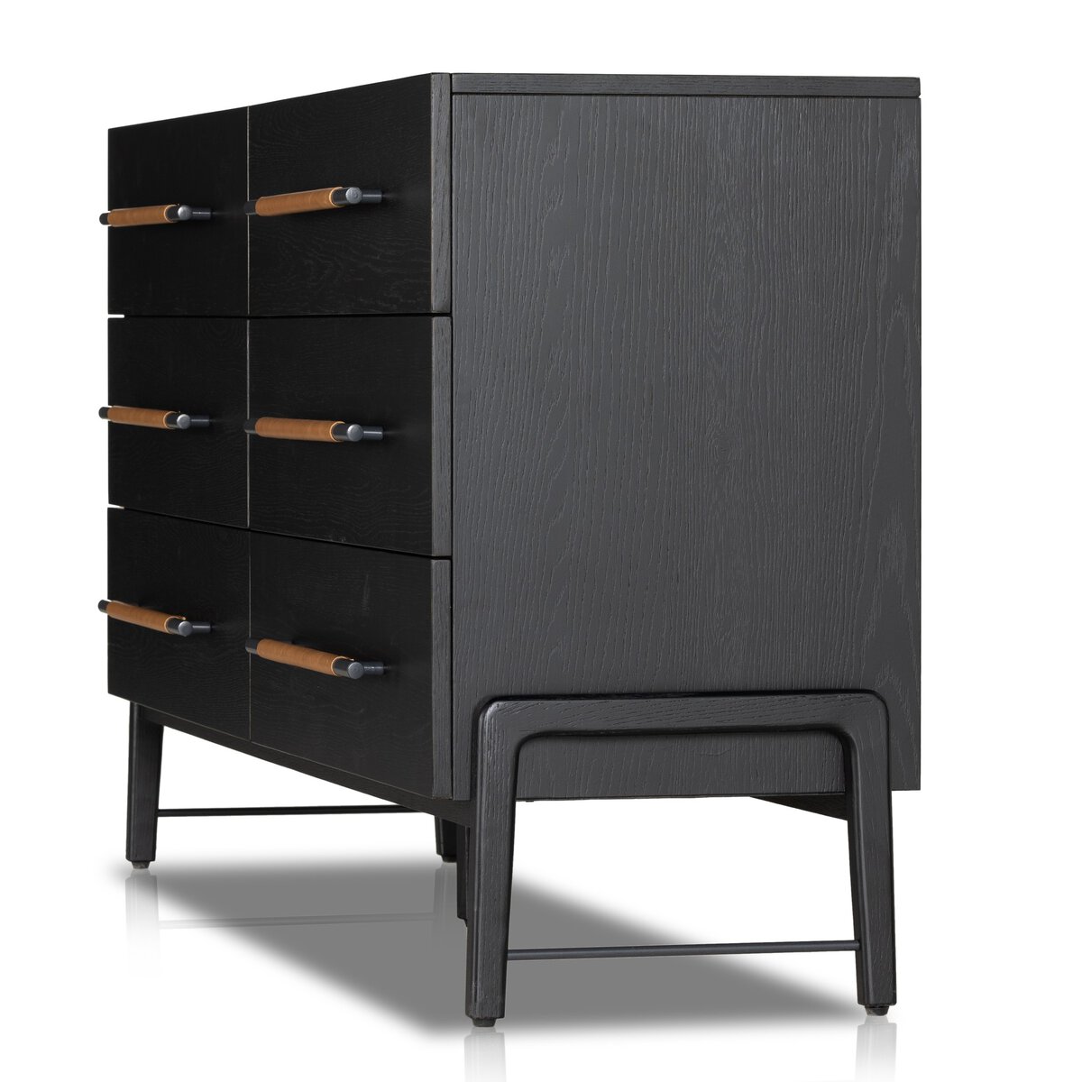Rosedale 6 Drawer Dresser Ebony Oak Veneer Four Hands