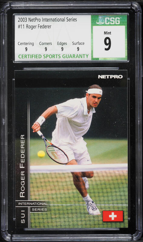 2003 Netpro Elite Tennis Roger Federer ROOKIE /2000 #3 PSA 10 GEM