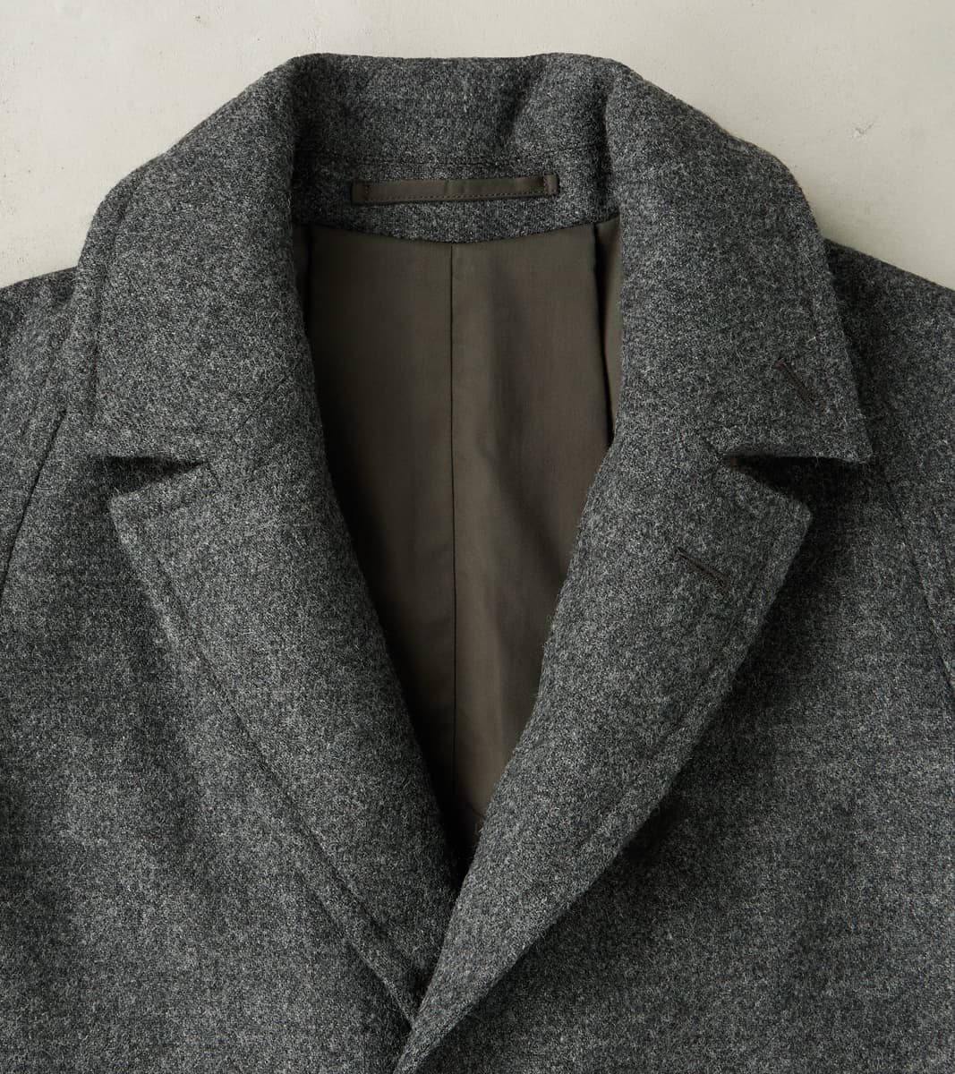 MotivMfg x DR Swiss Army Officer Coat - Fox Brothers® Grey Flannel