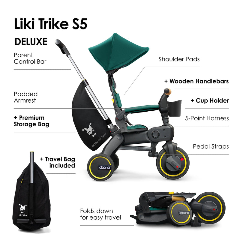 Doona Liki Trike S5 - Racing Green | Shop Tricycles