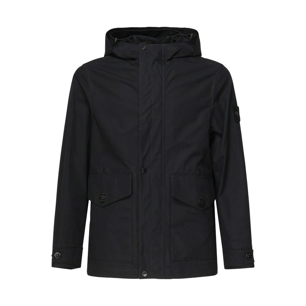 Stone Island] Ghost Piece Weatherproof Cotton Canvas in Black