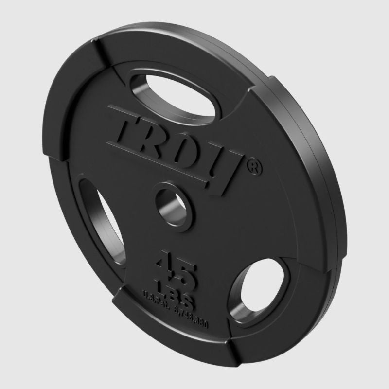 TROY Rubber Encased Olympic Grip Plate 255lb Set – Full Weight