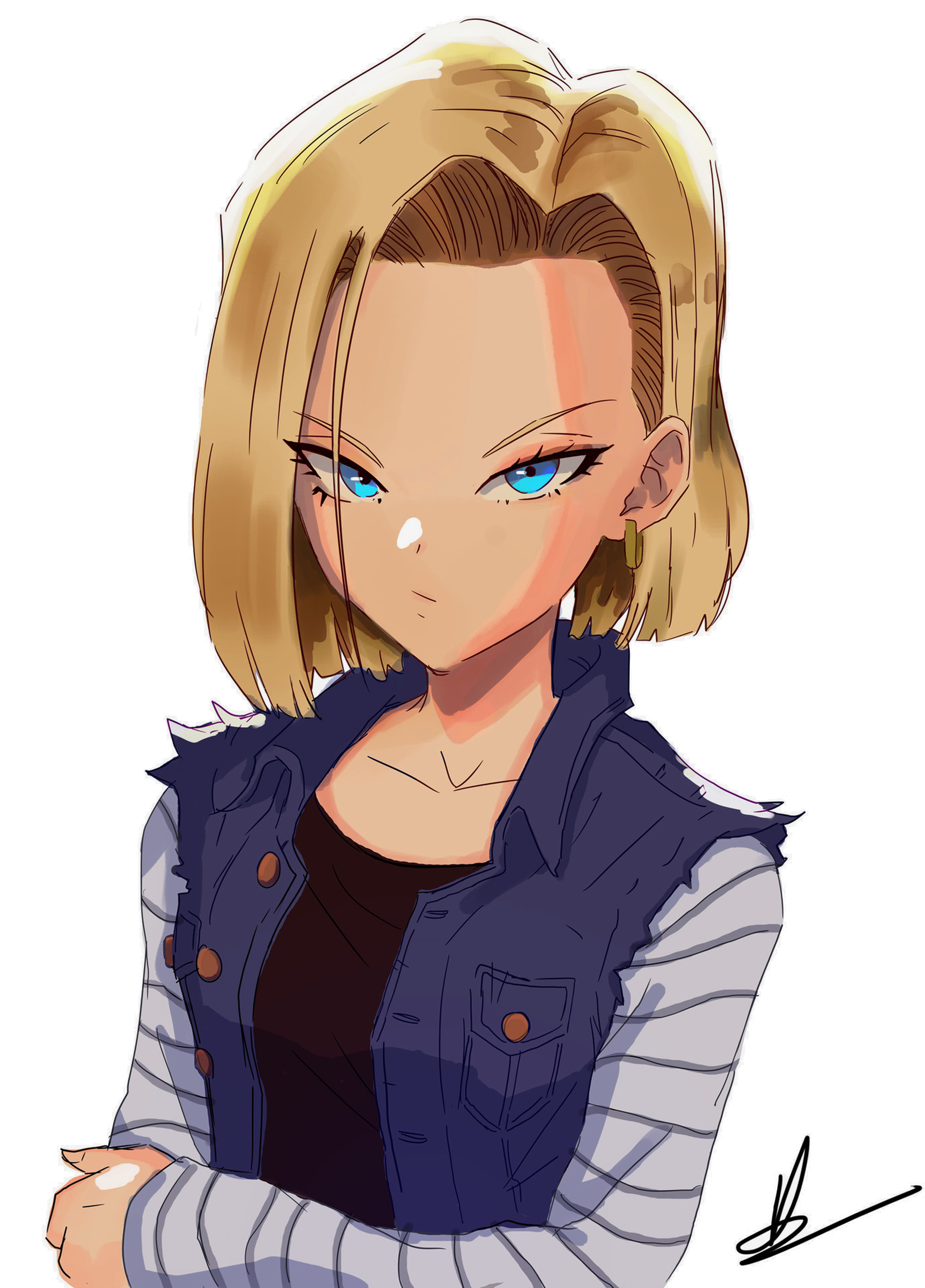 Android 18 sketch ImagineAsh - イラスト ART street (アートストリート)