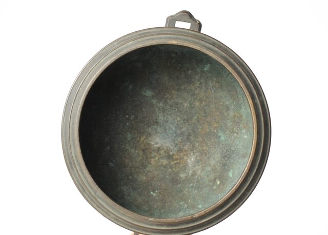 李王家美術工場造/美銘 大正四年 朝鮮鉄道記念/行啓記念 李朝鍋意四足