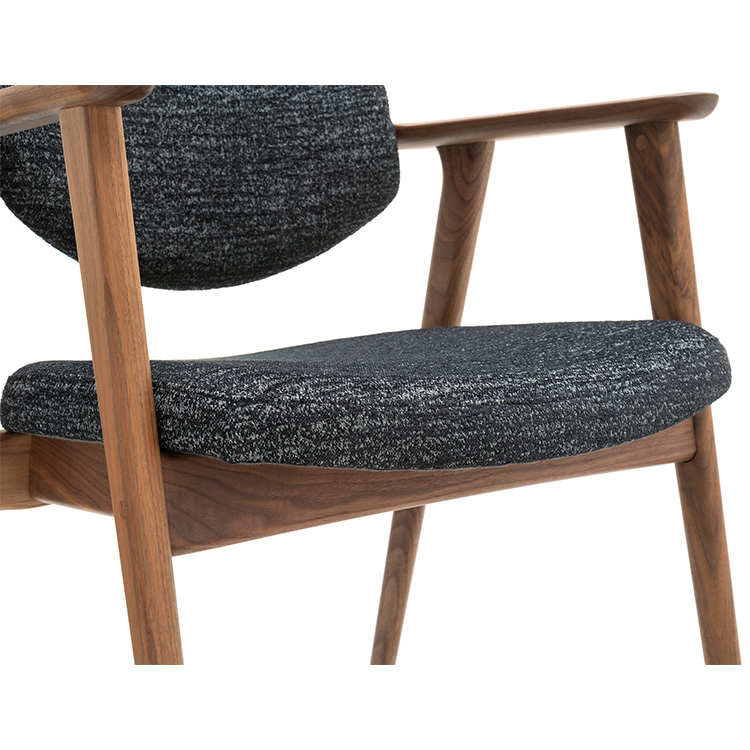 アームチェア CW6850(ハードシート) ブラック ウォールナット