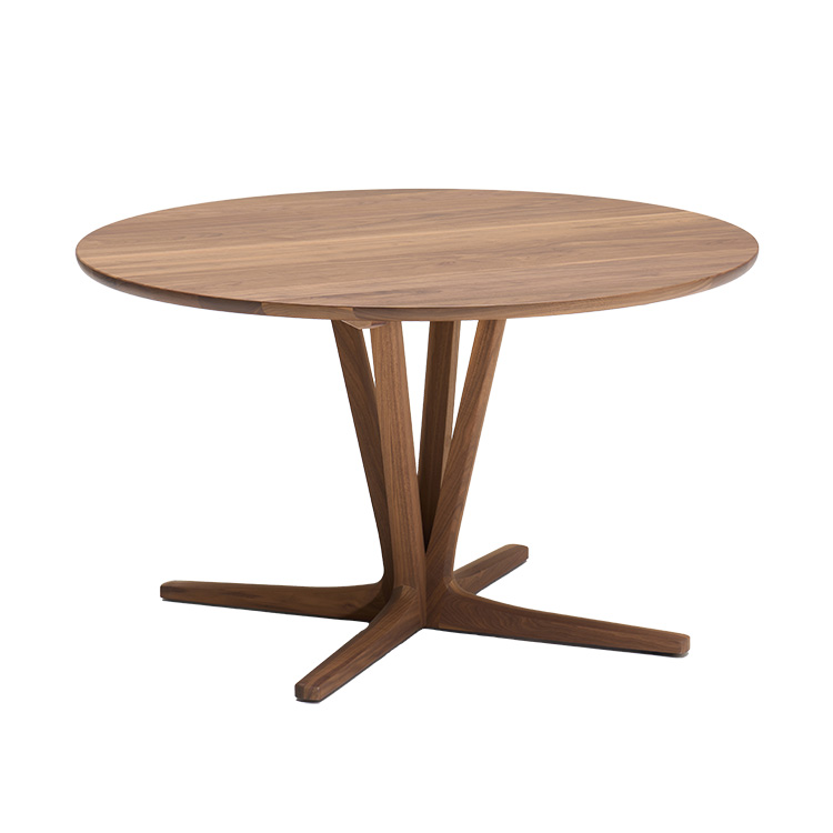 円形ダイニングテーブル 幅120cm DW4401 ウォールナットナチュラル