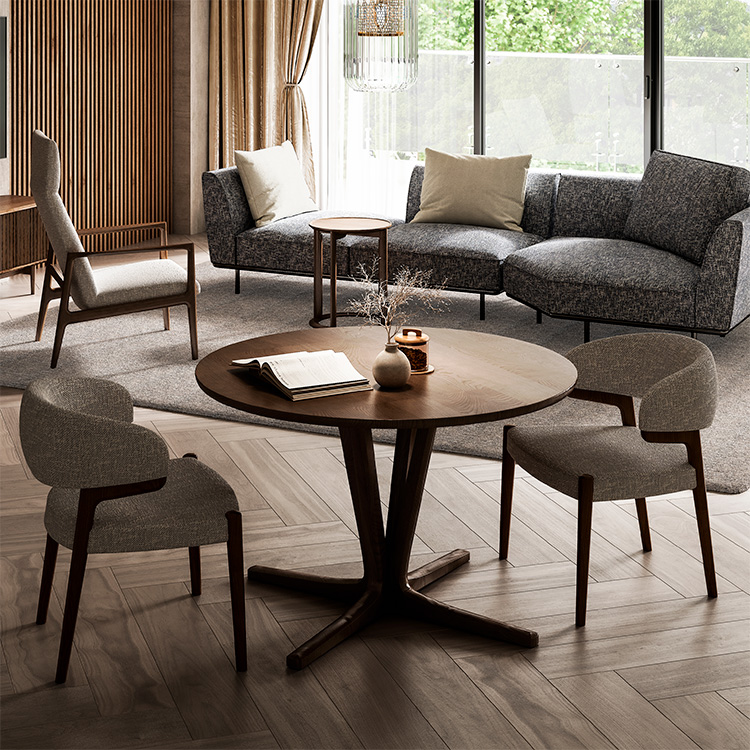 円形ダイニングテーブル 幅110cm DW3911 モカブラウン 通販 | 【公式