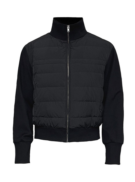 Black Checked Zipper-Jacket | BCAESAR