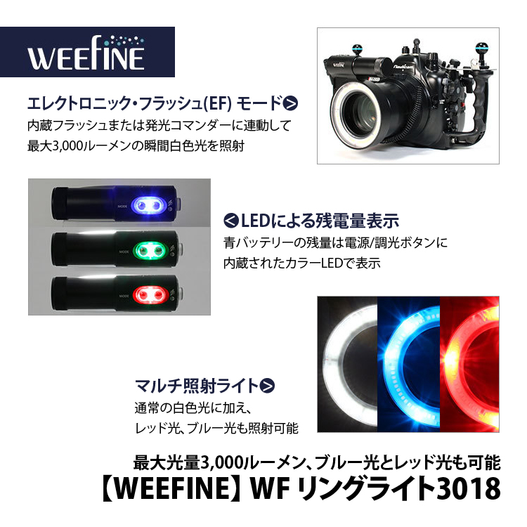 mic21ダイビングショップ[ フィッシュアイ ] WEEFINE WF リングライト