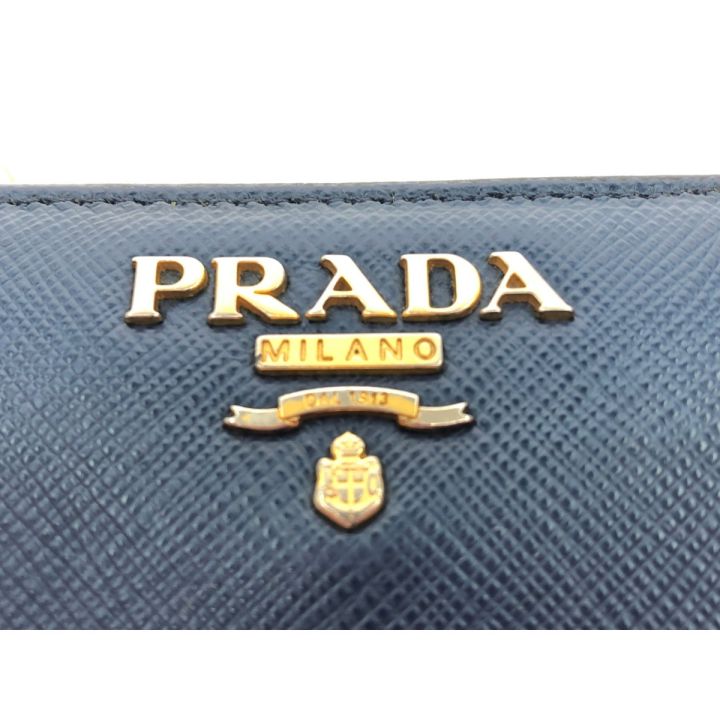 PRADA プラダ レディース 二つ折り財布 パスケース付 サフィアーノ