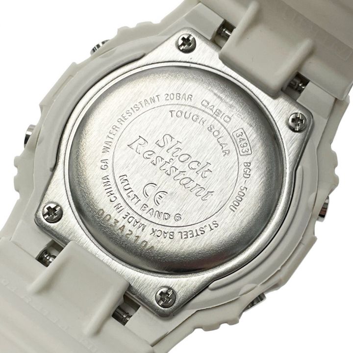 CASIO カシオ Baby-G 電波ソーラー BGD-5000U-7DJF ホワイト×ピンク
