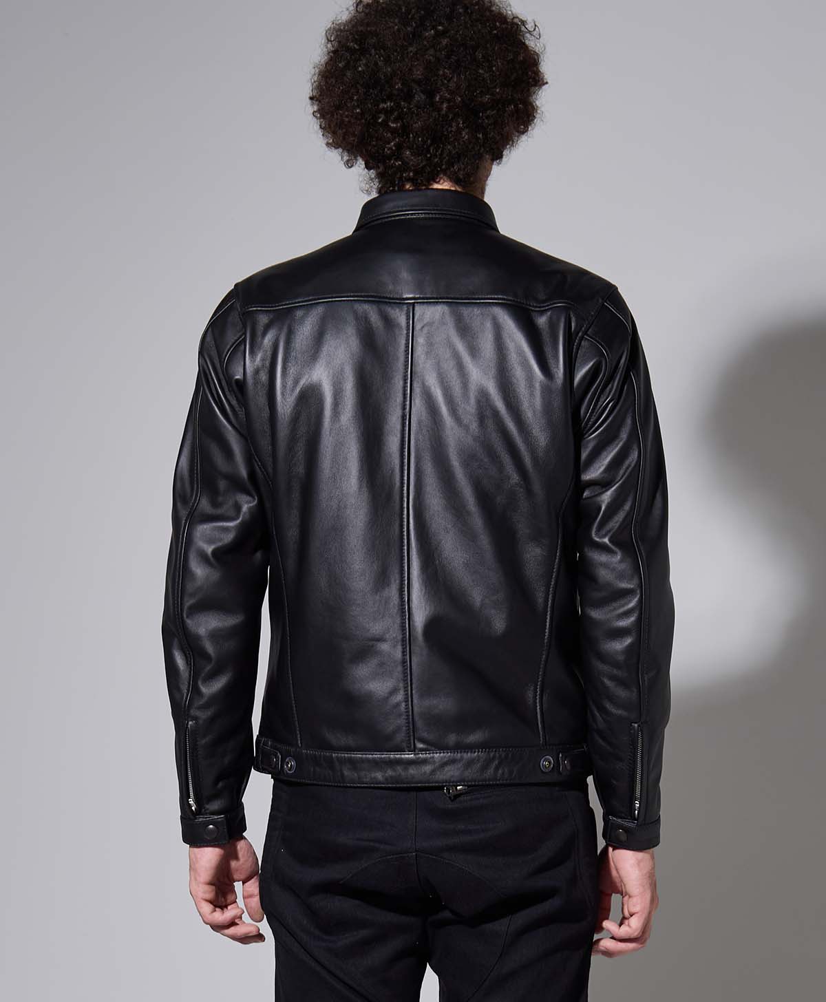 Leather Tracker Jacket / Black