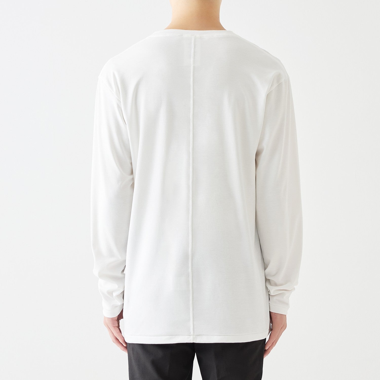 MENS ベーシック 長袖 VネックTシャツ RED | 高級無地Tシャツ専門店