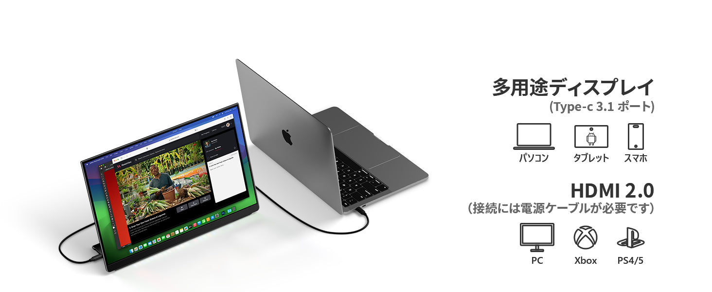 モバイルモニター15.6インチ 2560*1440 144Hz LQG-156NW
