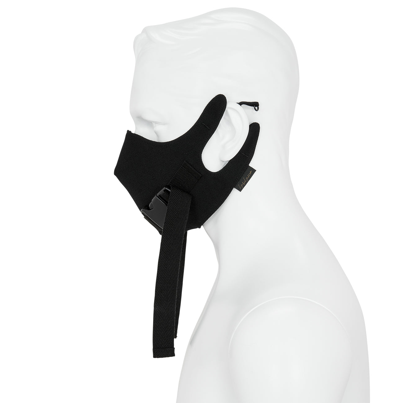 MASK WITH BUCKLE BLACK - Yohji Yamamoto POUR HOMME(ヨウジ ヤマモト