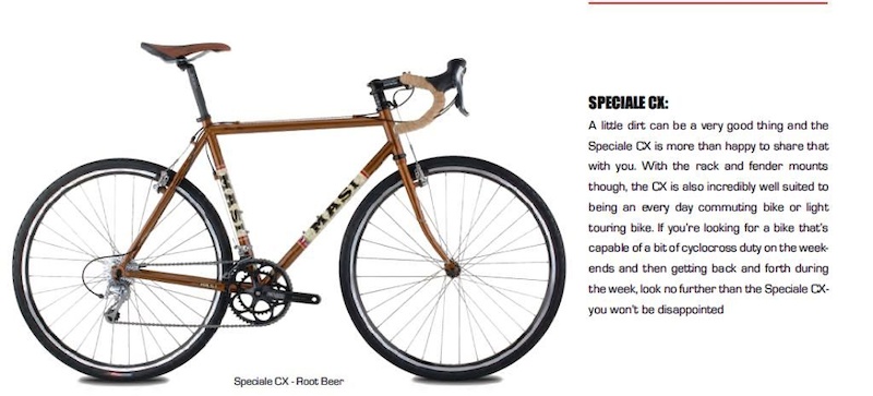 2009 Masi Speciale CX gravel bike 58cm For Sale