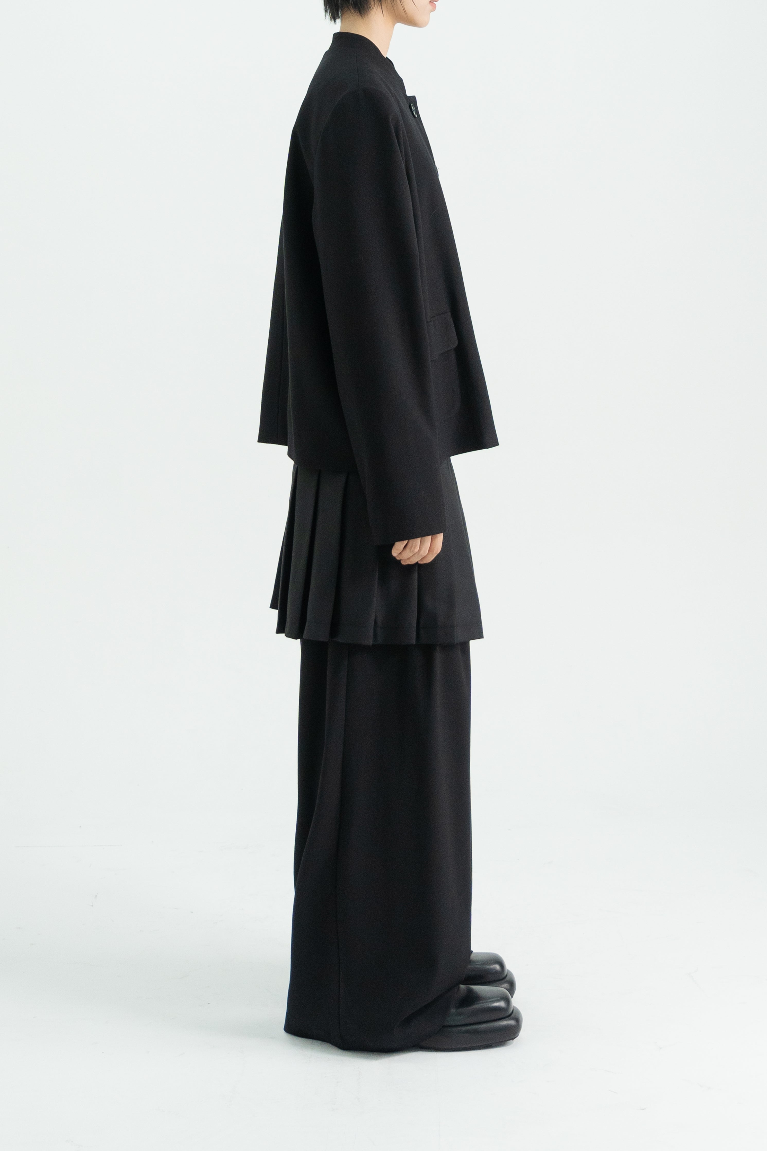 stand collar wool jacket