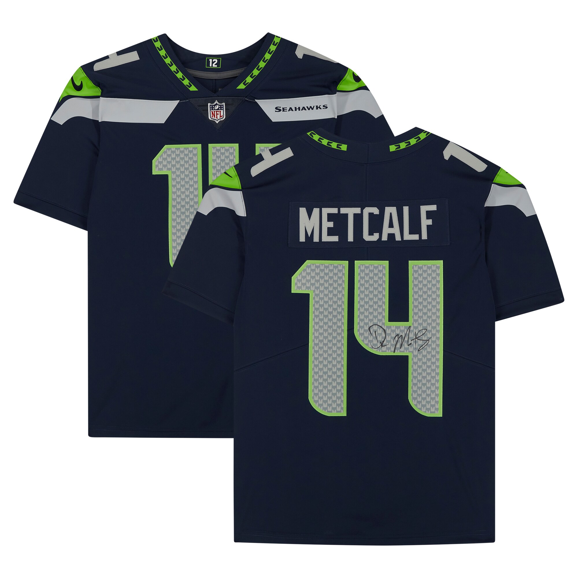 DK Metcalf Seattle Seahawks Autographed College Navy Nike Limited