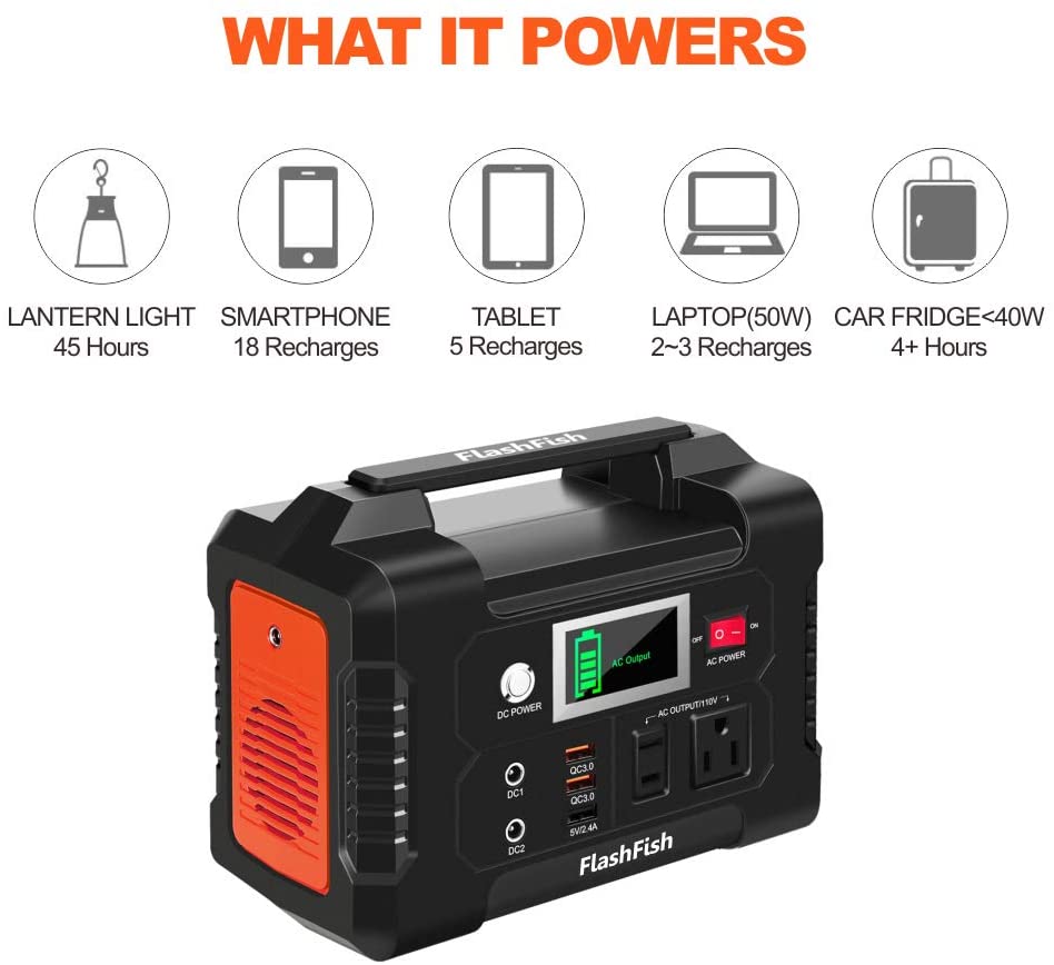 Flashfish 200W Portable Power Station 40800mah Solar