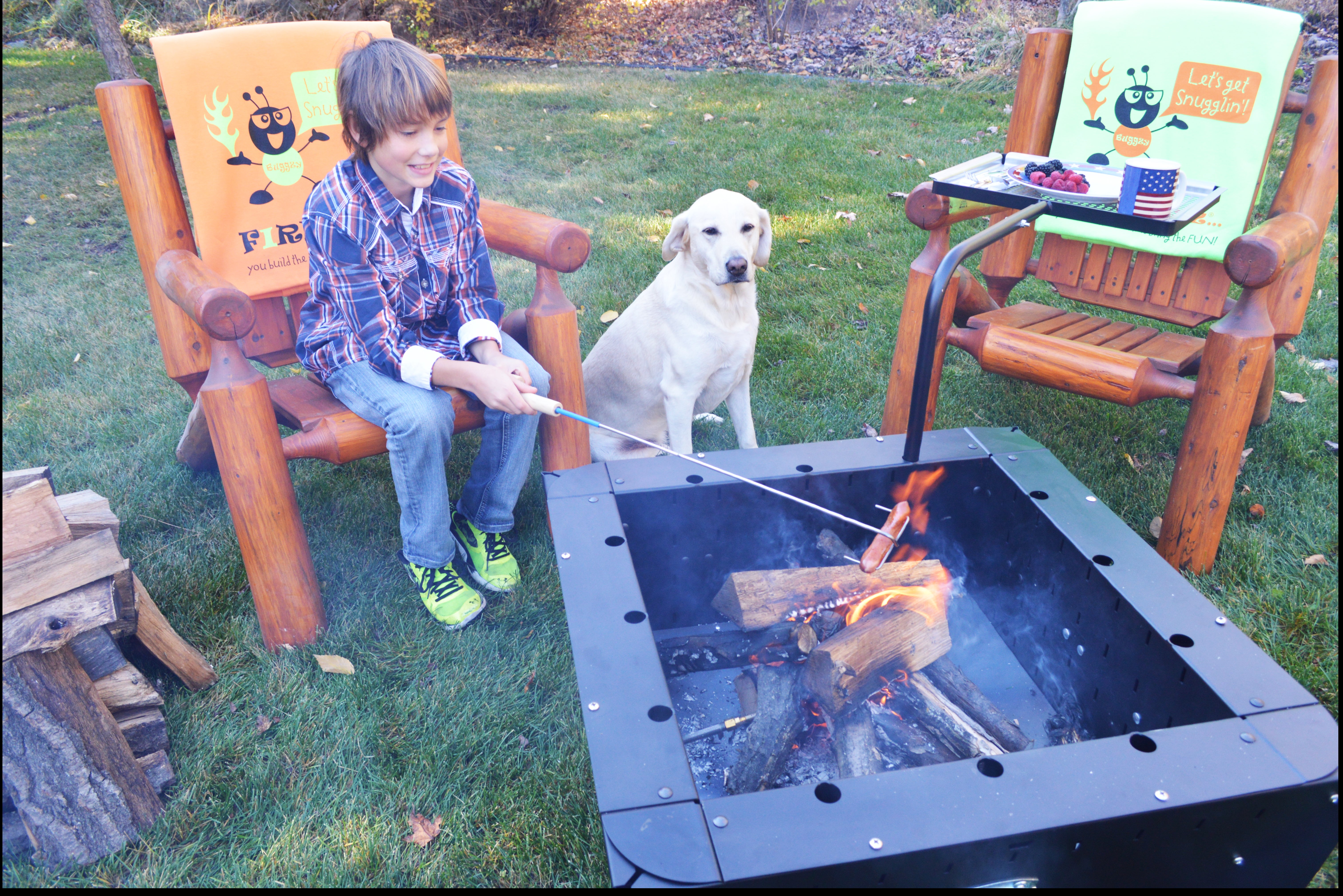 Crank-Eez Campfire Hiking Food Roaster with Fishing Crank
