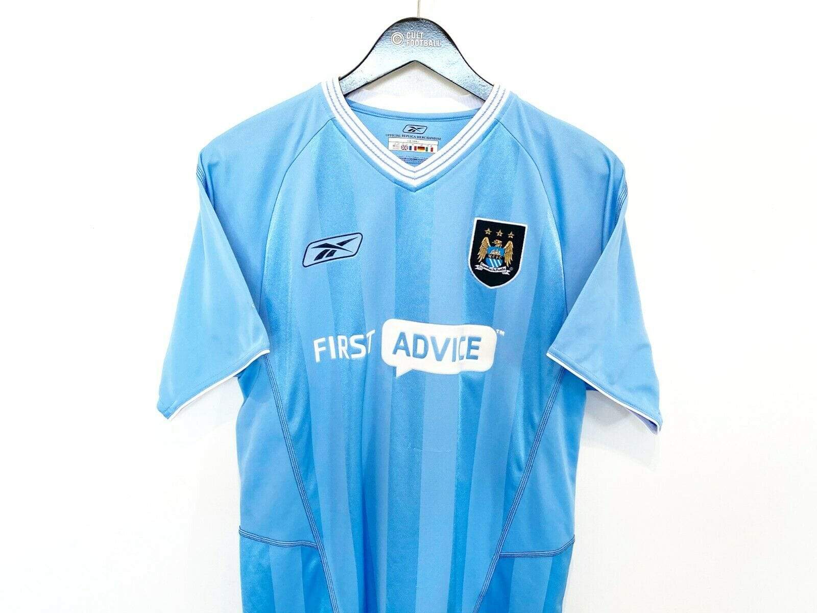 2003/04 FOWLER #8 Manchester City Vintage Reebok Football Shirt