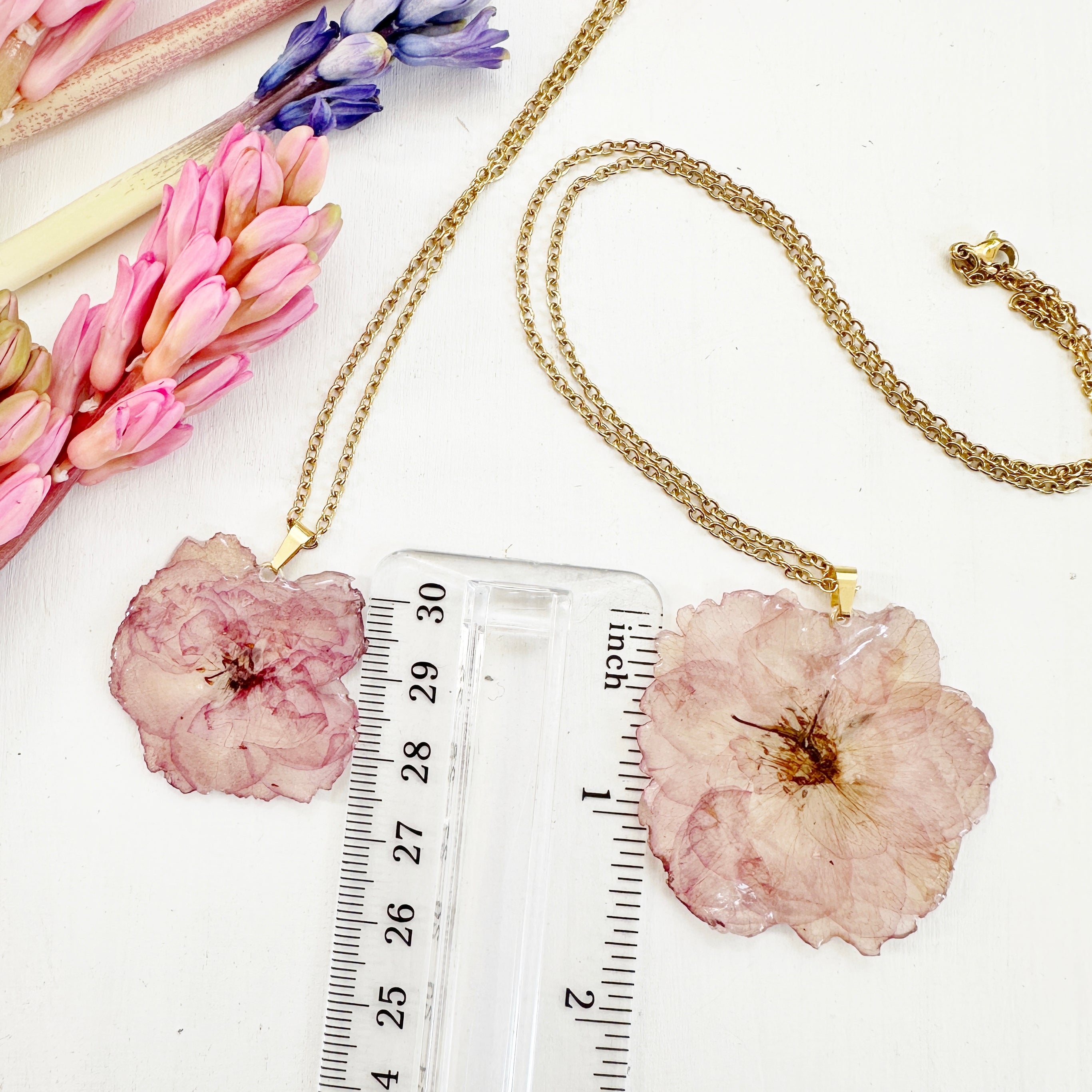 Real cherry blossom necklace – FloreOrganicBotanics