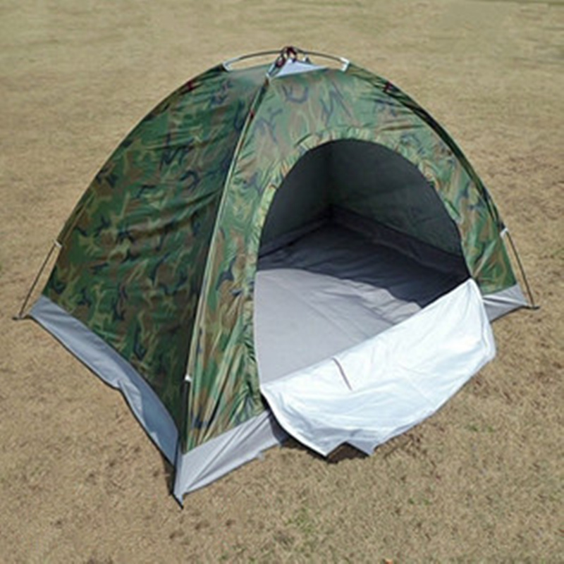 キャンプ用品 迷彩柄ワンタッチ設営軽量ドーム型テント テント