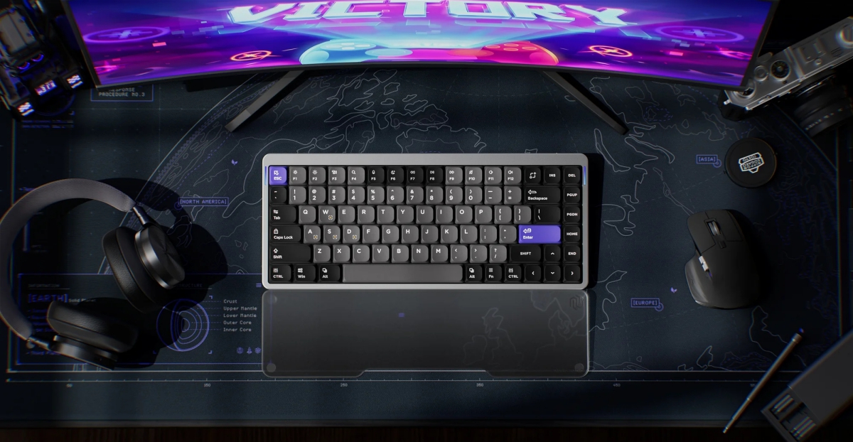 NuPhyの厚さ2cm以下の75％キーボード「Air75 HE」予約受付開始。磁気