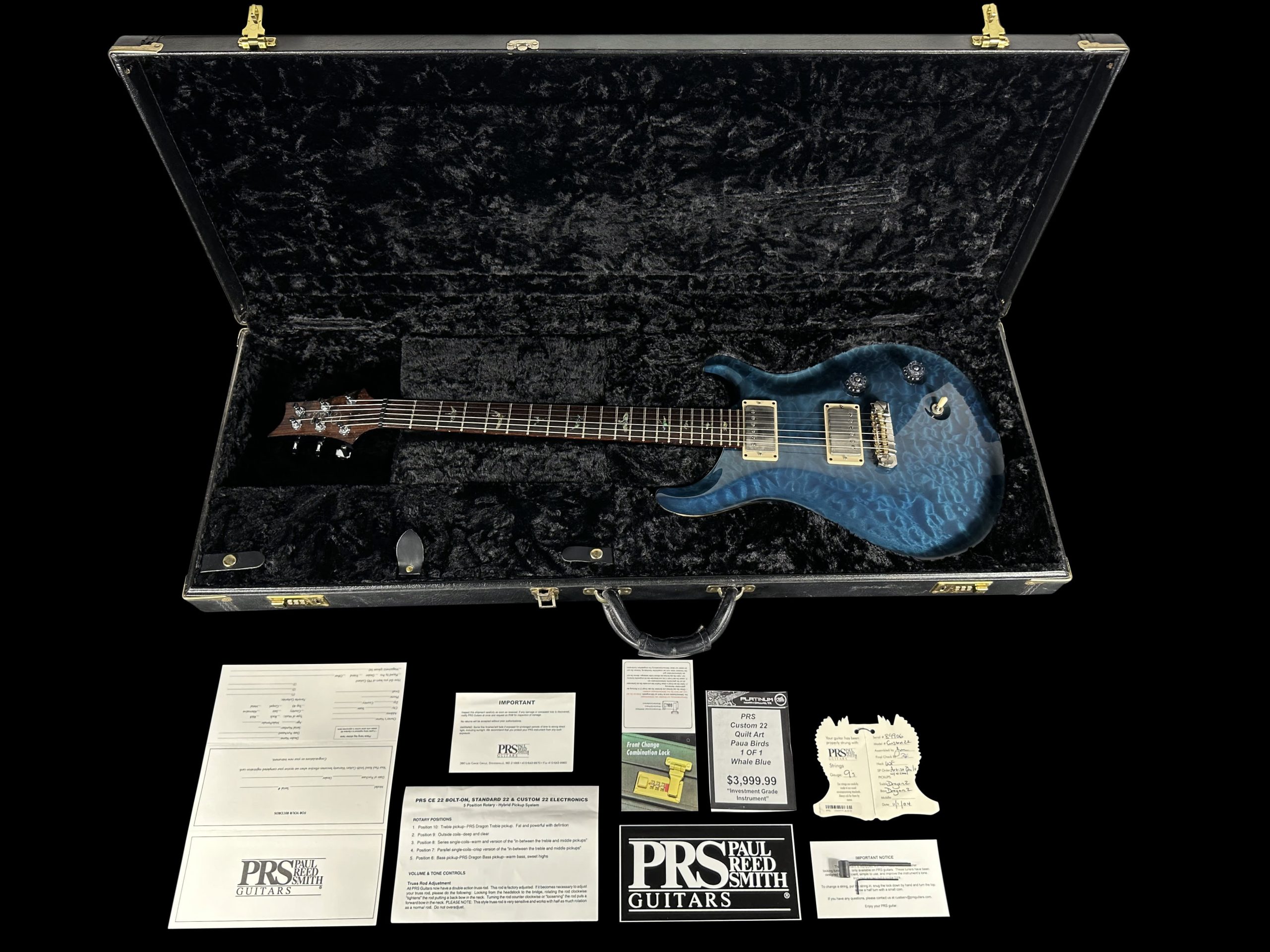 2004 Paul Reed Smith PRS Custom 22 Artist Package Quilt Top