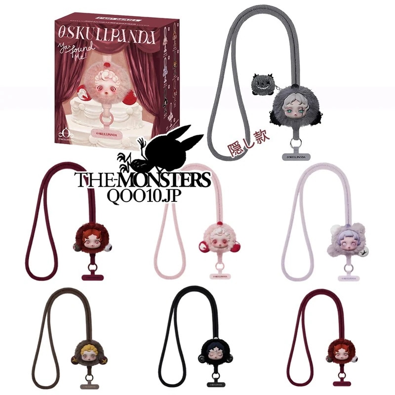 Qoo10] POP MART 携帯ストラップ 不眠らない劇場ぬいぐるみ