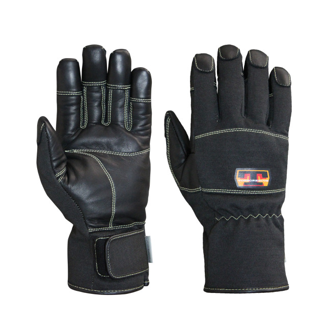 トンボレスキュー 消防 ガイドライン2022適合 防水防火手袋 ブラック