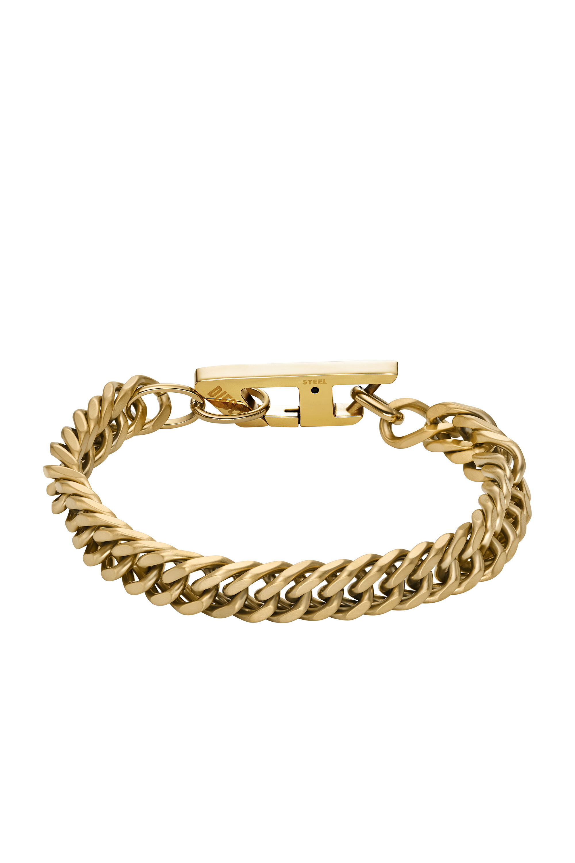 Women's Matte Gold-Tone Stainless Steel Chain Bracelet | Gold | Diesel