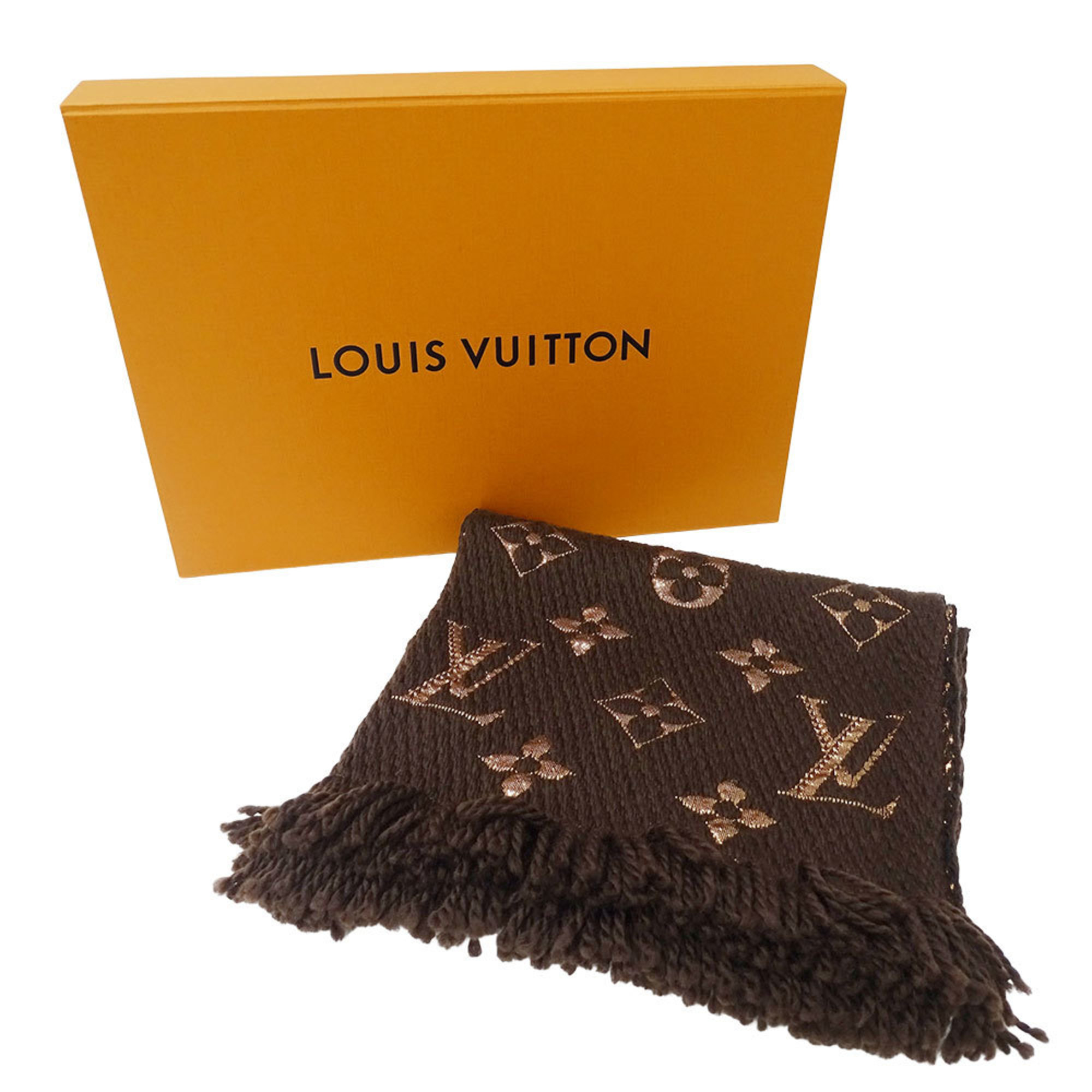 Louis Vuitton Women's Monogram Wool Scarf, Echarpe Logomania Shine