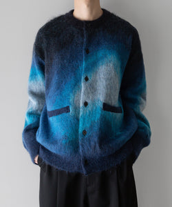 stein / シュタイン】GRADATION MOHAIR KNIT CARDIGAN - BLUE BLACK