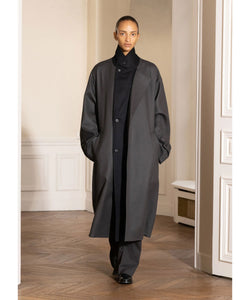 ssstein / シュタイン】DOUBLE LAPELED DOUBLE BREASTED COAT - GREY