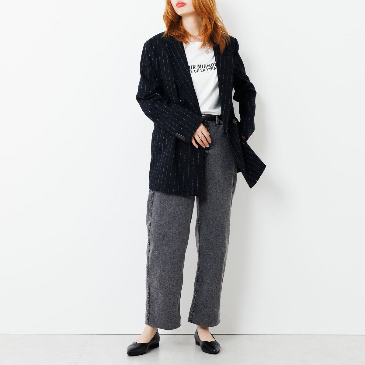 26SS新色追加】アシンメトリーVカットフラットパンプス/641316