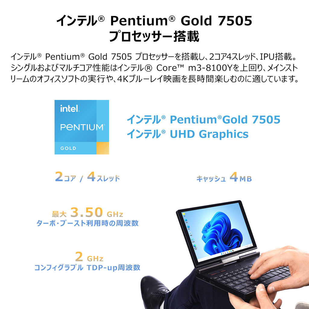 GPD Pocket 3 Pro（Pentium Gold 7505/16GB/512GB）天空オリジナル