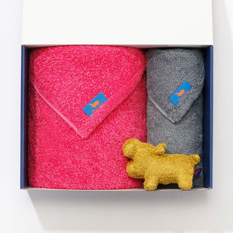 ギフト – ミニバスタオル×1 / フェイスタオル×1 / ソフトトイS×1